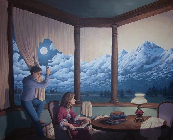 reclucy:   Artist Rob Gonsalves was born in Toronto, Canada in 1959. During his childhood,