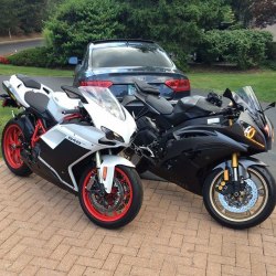 motorcycles-and-more:  Ducati 848 &amp; Yamaha R6