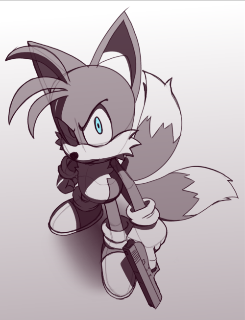 Here's A Version Of That Tails Art I Did Without The Blood.