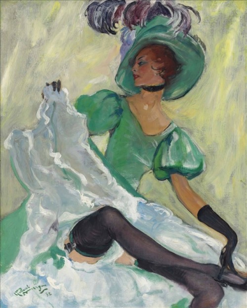 Danseuse de French Cancan (1932). Jean-Gabriel Domergue (French, 1889-1962). Oil on canvas.Domergue 