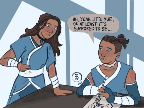 gingersnapped:  katara is a supportive little sister and sokka tries to paint the people he loves so that he never forgets what they look like again