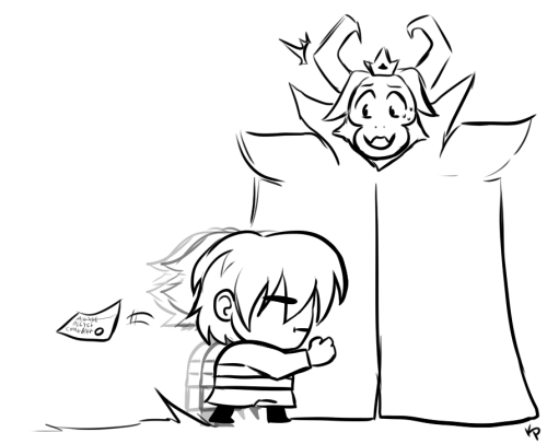 I can’t believe Frisk Shun Goku Satsu’d his way to Asgore with the punch card&hellip