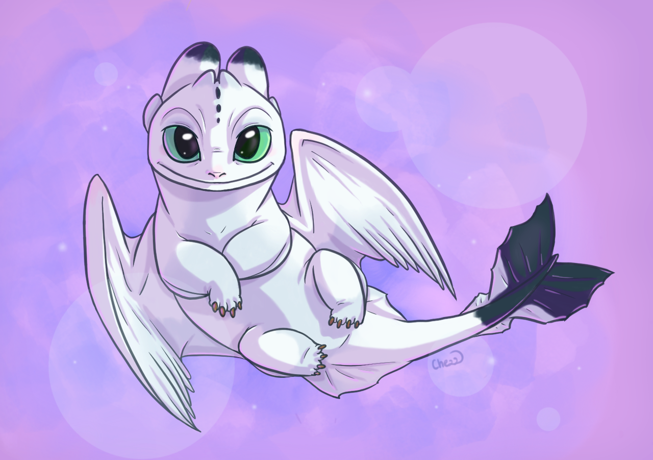 Chezzepticon Art One Of Toothless And Light Fury S Babies Done