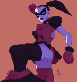 Raikoh14:Harley Quinn’s New Outfit That’s From The Upcoming Batman Ova. Pose