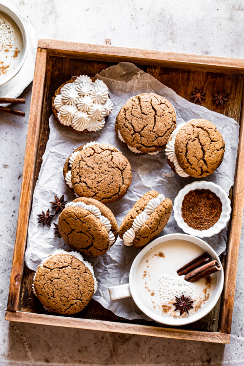 sweetoothgirl: Gingerbread Cream Sandwich Cookies