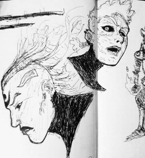A few doodles from my sketchbook. #characterdesign #sketch #drawings #illustration #fantasy #phoenix
