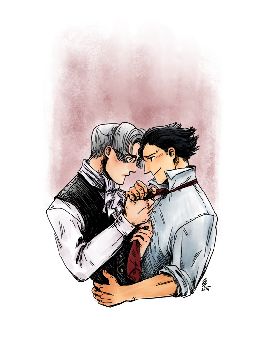 prospectkiss:  jflammeus: Day 02. Phoenix Wright and Miles Edgeworth (Ace Attorney)