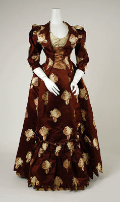 Ephemeral-Elegance:  Dinner Dress, 1883 Attributed To House Of Worth Via The Met