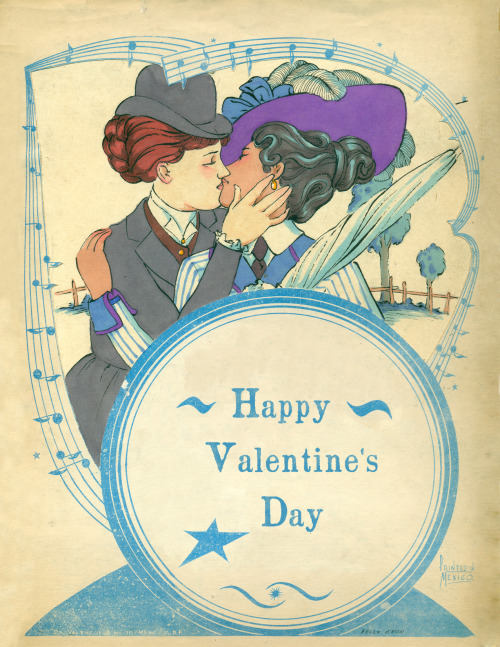 felixdeon:Happy Valentines Day! A couple of Lesbian, vintage valentine cards in Victorian style by F