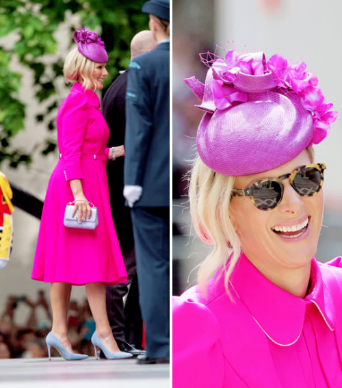 Zara Tindall as she attends the National Service of Thanksgiving at St. Paul Cathedral | June 03, 20