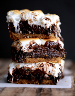 fullcravings:  Peanut Butter Cup Stuffed S’mores Brownies 