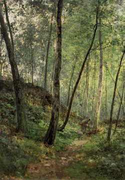 thunderstruck9:César De Cock (Belgian, 1823-1904), Sous-bois, 1871. Oil on canvas, 68.5 x 49 cm.