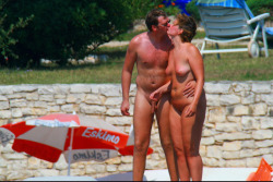 mixedgendernudity:  nudist family at the nude beach in croatia.