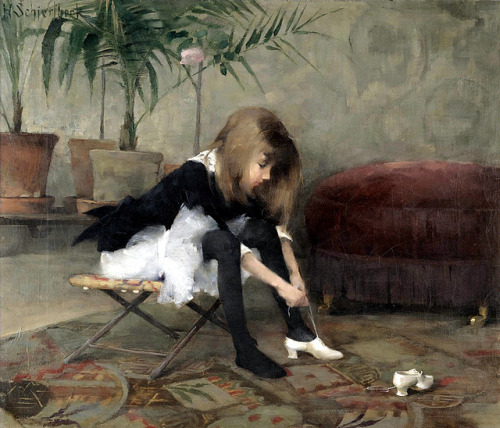 tierradentro:  “Dancing Shoes”, 1882, Helene Schjerfbeck. (via)