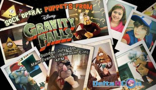 Come see us at #deltahcon if you love #gravityfalls and tolerate puppets!