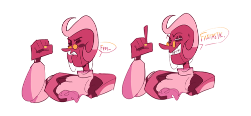 charlioak: A PINK ZIRCON DOODLE DUMP i love her so much… a good snarky lawyer mom :^)she used to be quite relaxed and considerate while serving pink diamond, but due to all the stress she’s been put through following her diamond’s demise she’s