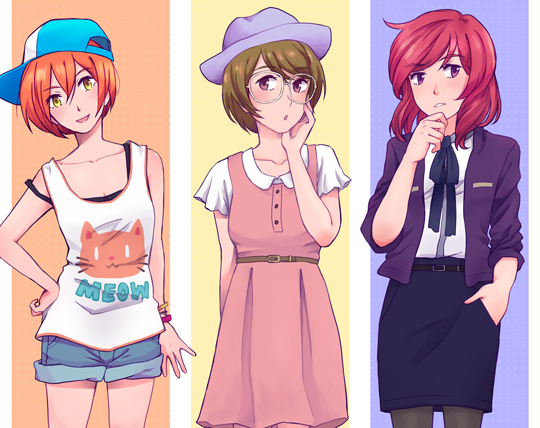 neeneegoose:  a love live print for AX!! inspired by jfashion mags! in the end i