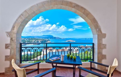 View from Pegasos Maisonettes in Chania, Crete, Greece