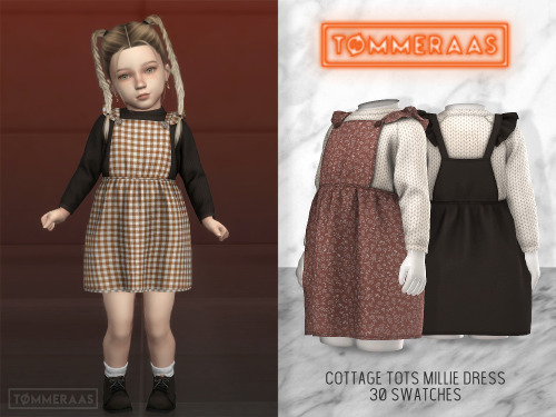 Cottage Tots Millie Dress (#19) - TØMMERAAS decided to make a neutral-toned little overall dress/swe
