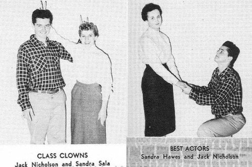 jack-nicholsons-eyebrows:  Jack Nicholson in his high school yearbook, voted “Class Clown” and “Best Actor”