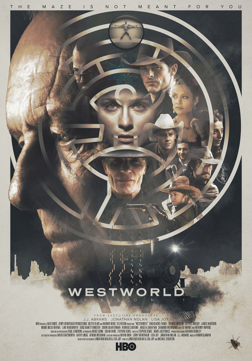 lauraracero-portfolio:Tribute poster for Westworld, Season 1, a TV series by Jonathan Nolan and Lisa