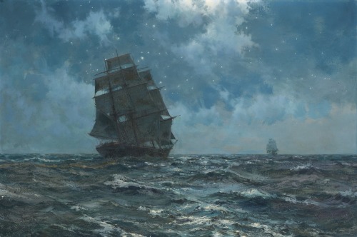 art-and-things-of-beauty:Sailing ships by Montague Dawson (1895-1973).