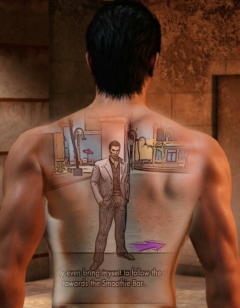 Bath Towel Kazuma Kiryu Tattoo Like a Dragon  Meccha Japan