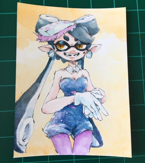 marekjarocki: Squid/kid/squid/kid #splatoon #watercolor <3 <3 <3