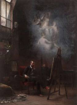 Catonhottinroof:   Emile Foubert   (1848 - 1911)  The Artist Dreaming In His Workshop,