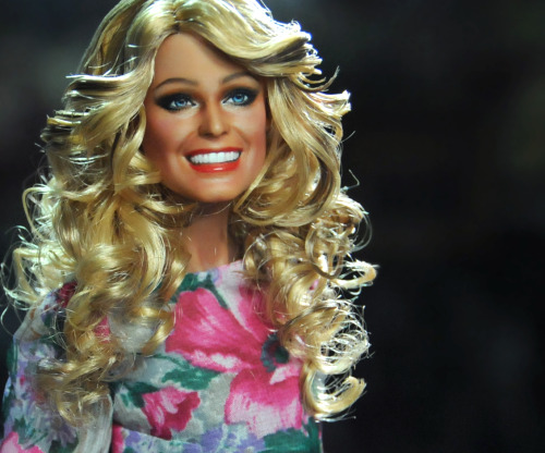 noelcruzcreations:  Repainting and Restyling a Mattel Black Label Farrah Fawcett Barbie with a moder