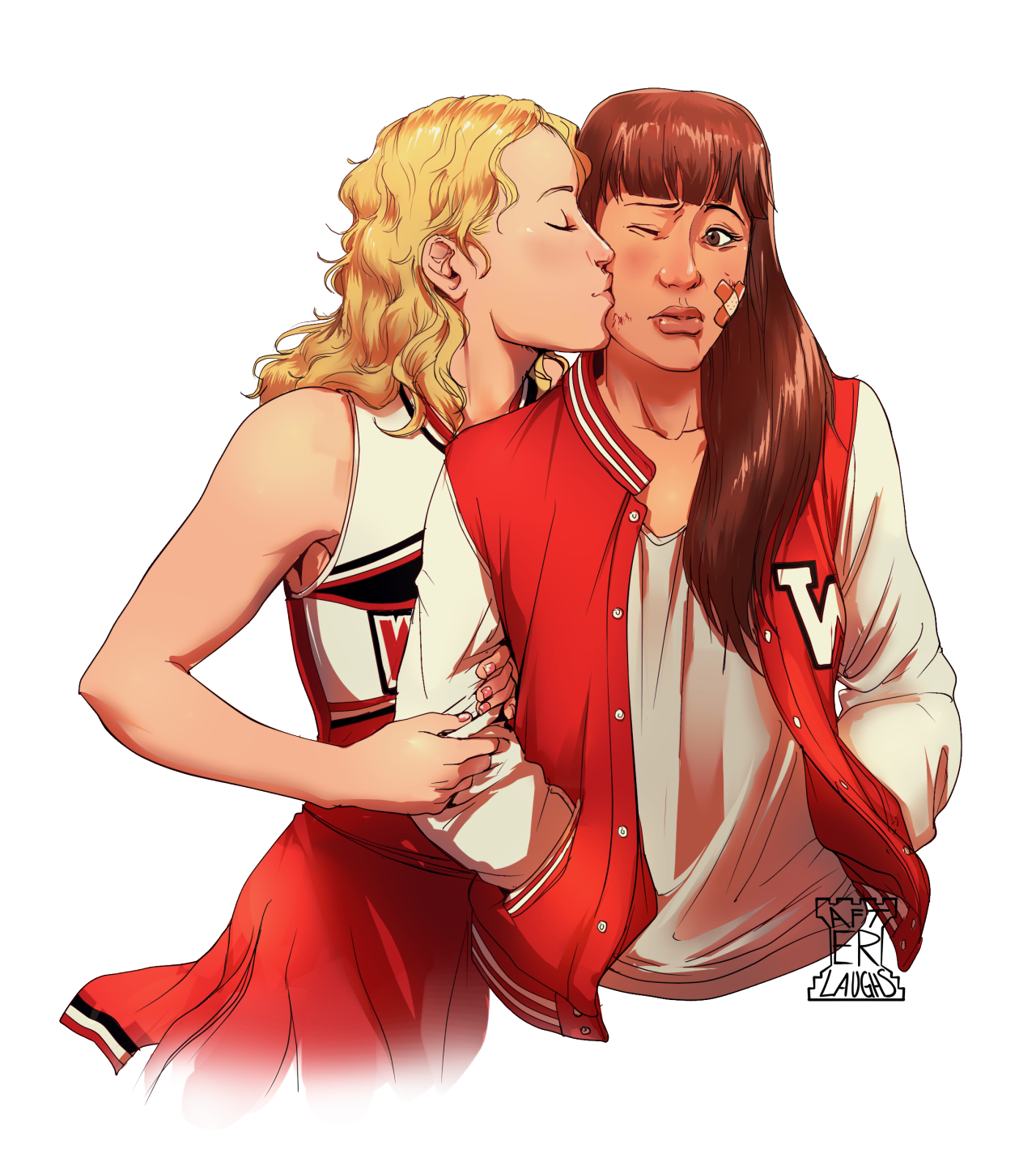 Lopez lesbian. Гли Бриттани и Сантана. Glee Куинн Сантана Бриттани. Бриттана + Рейчел. Femslash faberry.