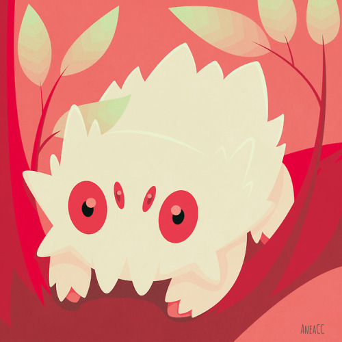 Pokemon in limited color palette: #595 Joltik aka my very lil electric childInstagram // kofi –&gt; 