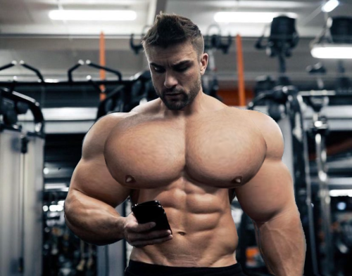Ryan Terry At The Gym, Buying Some New Shirts Online Since His Pecs Keep Outgrowing His Old Ones.