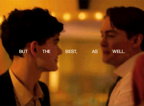 The group is dancing happily in Nick's living room. The text in the gif says: "But the best, as well."