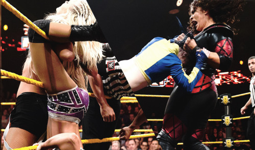 femmefatalex-resource:   NXT Tapings (12/02/15): #1: Nia Jax vs. Blue Pants in a Singles Match #2: E