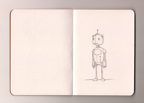 adroidaday:  Droid #198 Sad robot is lonely.