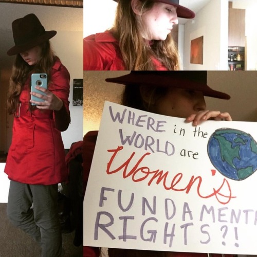 Because I can&rsquo;t protest without dressing up. #internationalwomensday #resist #organize #ca