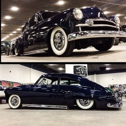 dodge39:  watchtheprettylight:  It’s @fleetline50 ‘50 Fleetline… #detroitautorama #basement #detroit #slammed #roaddevils  That’s my brother Brads sweet ride!!! Was an awesome time seeing it in person!!! 