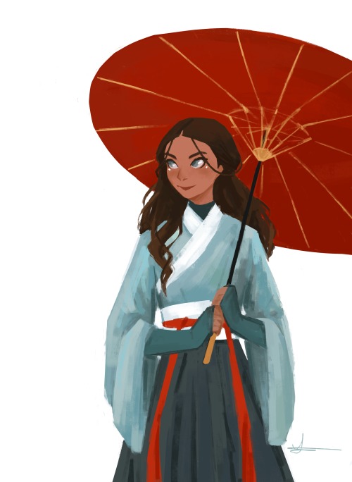 laraapollo: Katara in Chinese Hanfu dress instagram