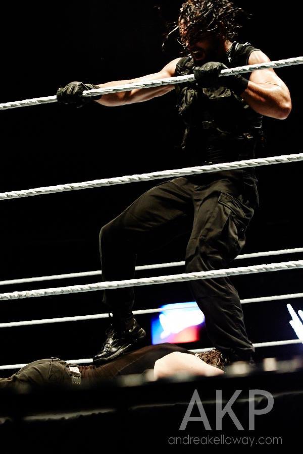 believeintheshieldwwe:  Seth Rollins vs Dean Ambrose #WWEHamilton Credit: http://www.andreakellaway.com/