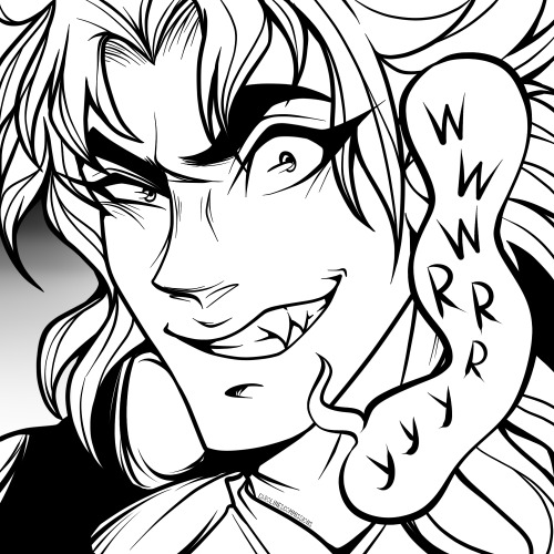 carolinescommissions: quick phantom blood dio doodle for inktober c: