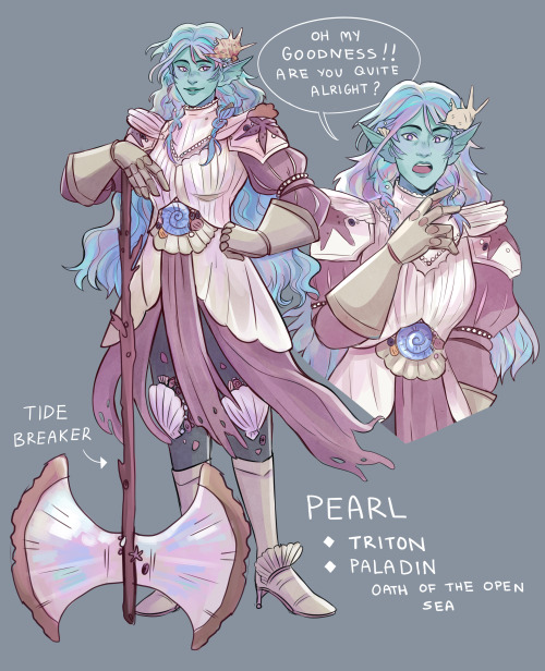 Introducing my new DnD character Pearl! I&rsquo;ll be playing her in a friend&rsquo;s short campaign