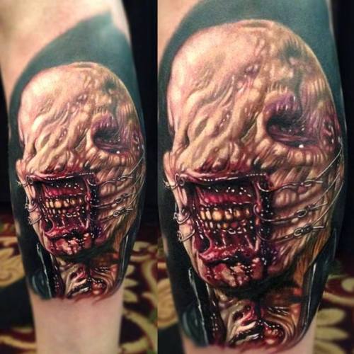 horroroftruant:Insane Horror Movie Themed Tattoo Art by Paul AckerPaul Acker has been tattooing 