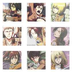  The characters of Shingeki no Kyojin 