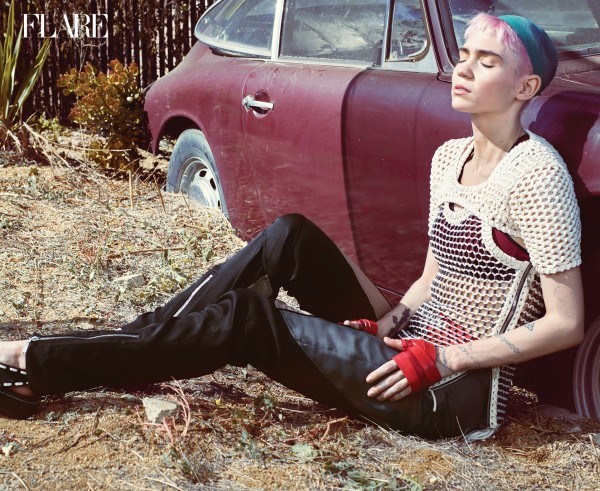 grimes-claireboucher:  Grimes for Flare Fashion Winter issue 2015Photographer: Nino