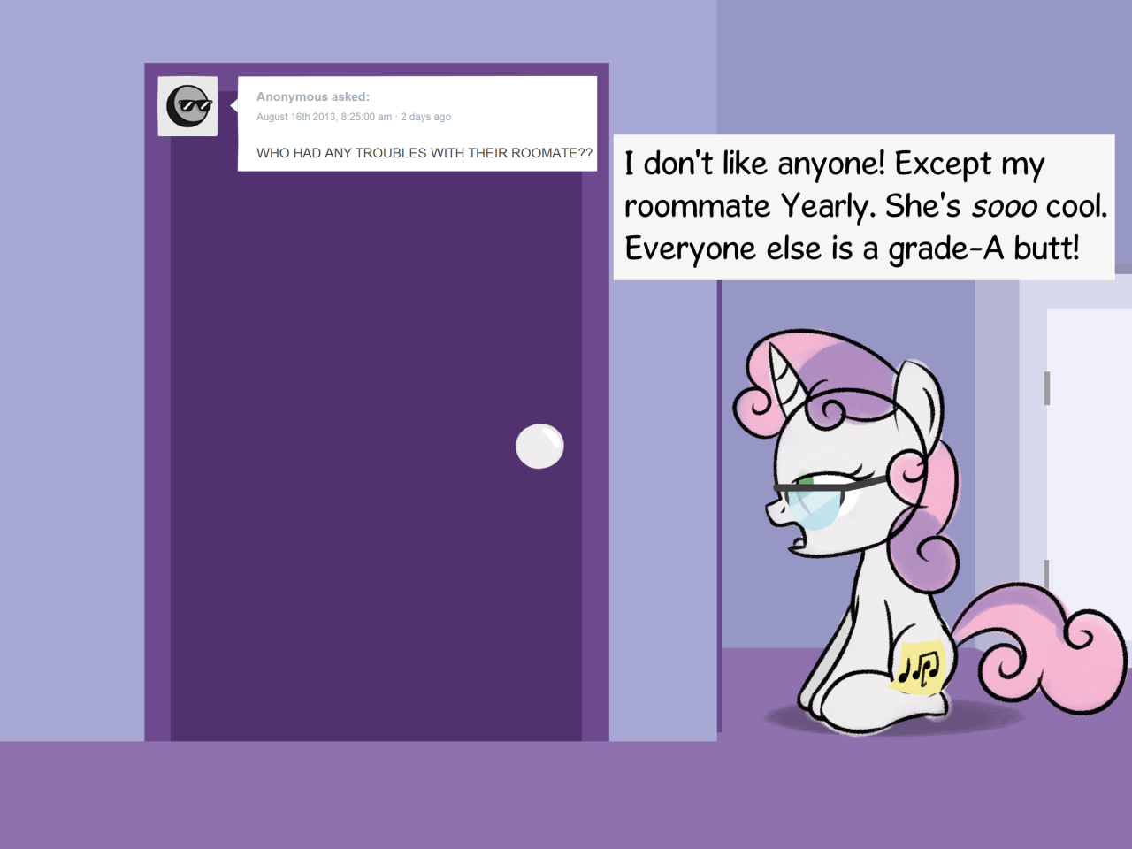 sweetiebellesbandb:  PCSB: And take off my glasses!  *giggles*