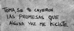 einmalistkeinmal28:  Tu y tu estúpidas promesas me tienen harta ! :,(