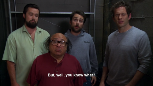 thejokesondee:It’s Always Sunny in Philadelphia (S7E6)“The Storm of the Century”