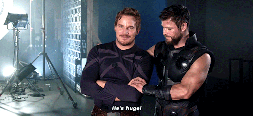 mcavoys:CHRIS PRATT & CHRIS HEMSWORTH | Avengers: Infinity War, behind the scenes