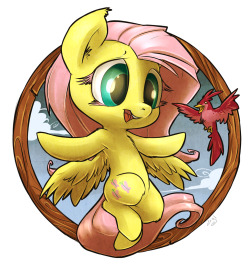 atryl:  Fluttershy Badge another design I